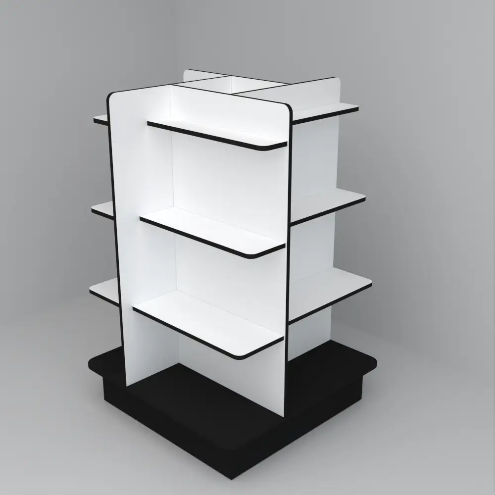 Góndola isla blanca con repisas