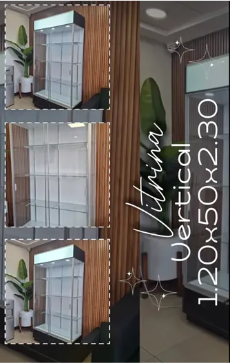 Vitrina de oficina con medidas 120x50x230