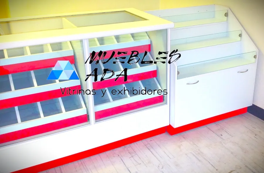 Mostradores y vitrinas para veterinaria, dentistas y óptica